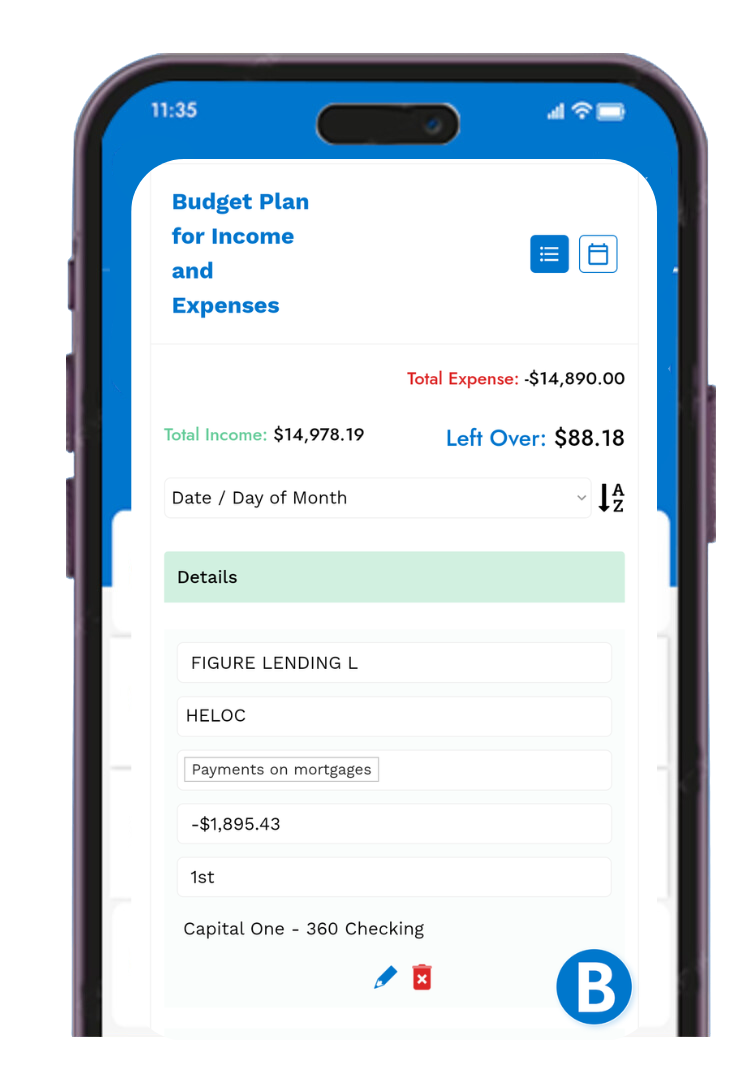 Bountisphere Budget Plan